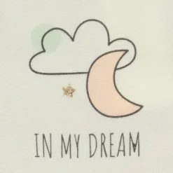 Set naissance 3 pièces motifs ours/lune pour bébé fille