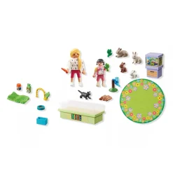 Set 30 pièces Animalerie avec enclos à lapin et tapis de jeux