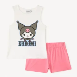 Set 2 pièces de pyjama court débardeur + short Kuromi Hello Kitty pour fille
