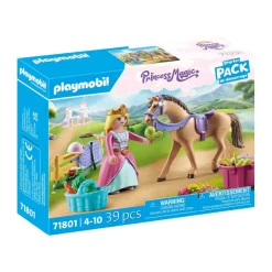 Set 28 pièces Princesse cavalière avec cheval et matériel équestre