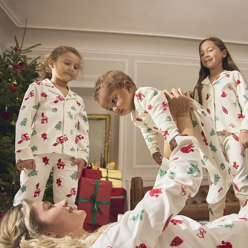 Set 2 pièces pyjama imprimé Noël fantaisie pour garçon
