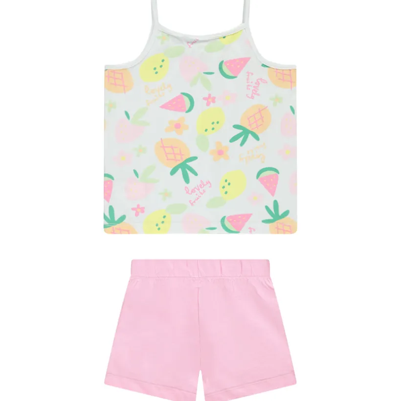 Set pyjama court en jersey imprimé fruits pour fille