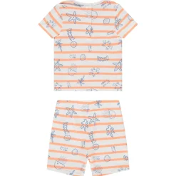 Set pyjama court rayé à imprimé marin pour bébé garçon