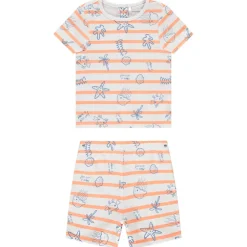 Set pyjama court rayé à imprimé marin pour bébé garçon