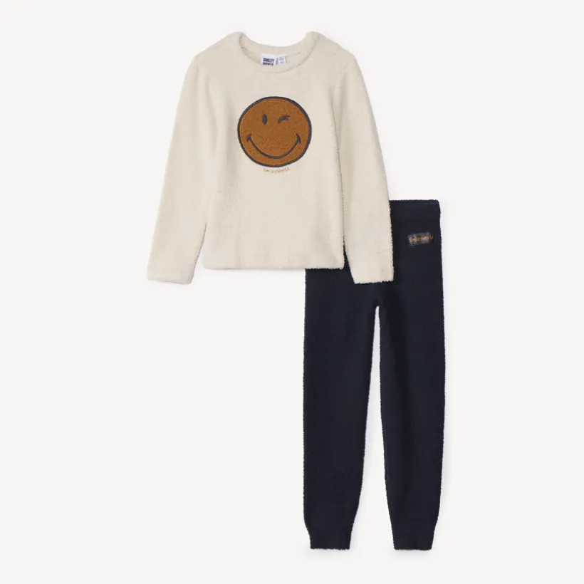 Set pyjama en sherpa bouclettes SmileyWorld pour garçon