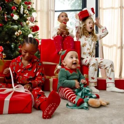 Set pyjama long en interlock imprimé Noël pour garçon