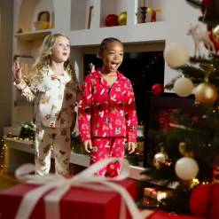 Set pyjama long en interlock imprimé Noël pour garçon