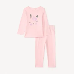 Set pyjama long en jersey printé pour bébé fille