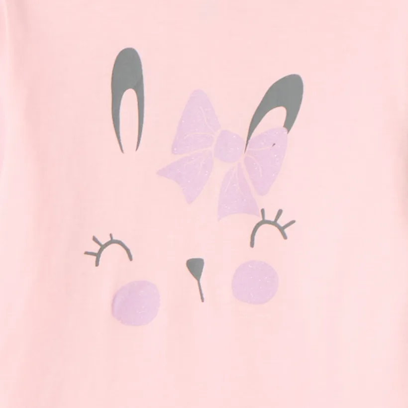 Set pyjama long en jersey printé pour bébé fille