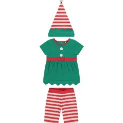 Set pyjama ludique lutin de Noël pour fille