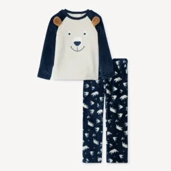 Set pyjama ludique ours en sherpa pour garçon