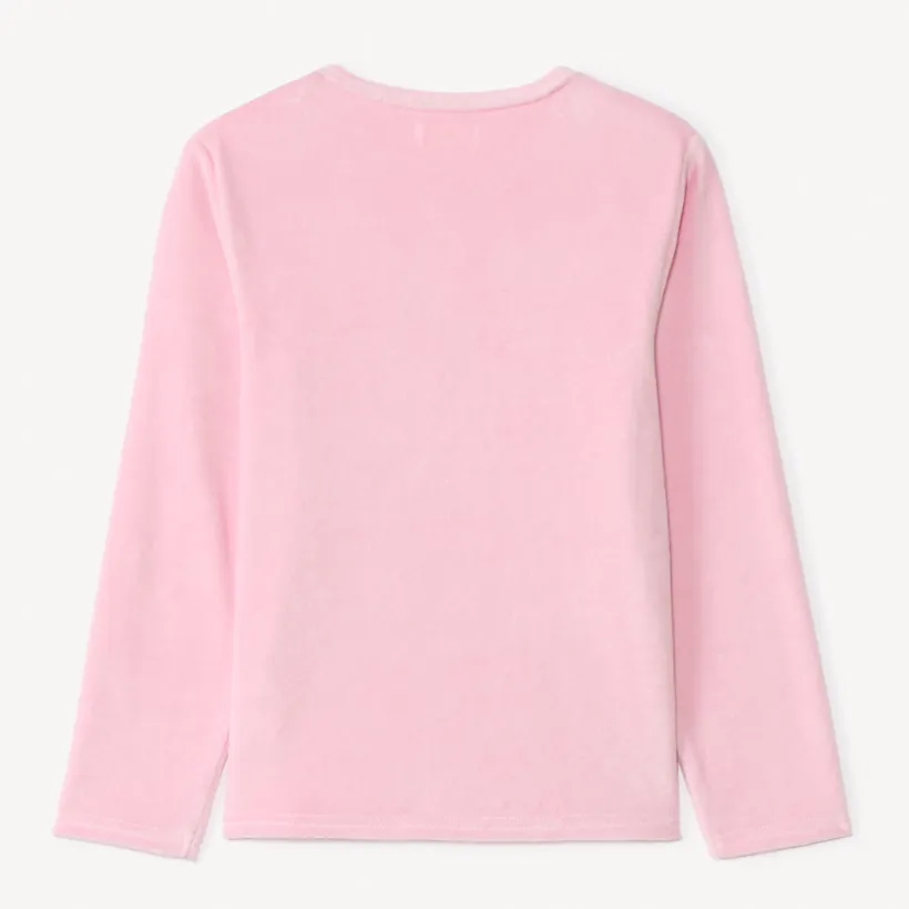 Set pyjama 3 pièces en velours avec cache-œil pour fille