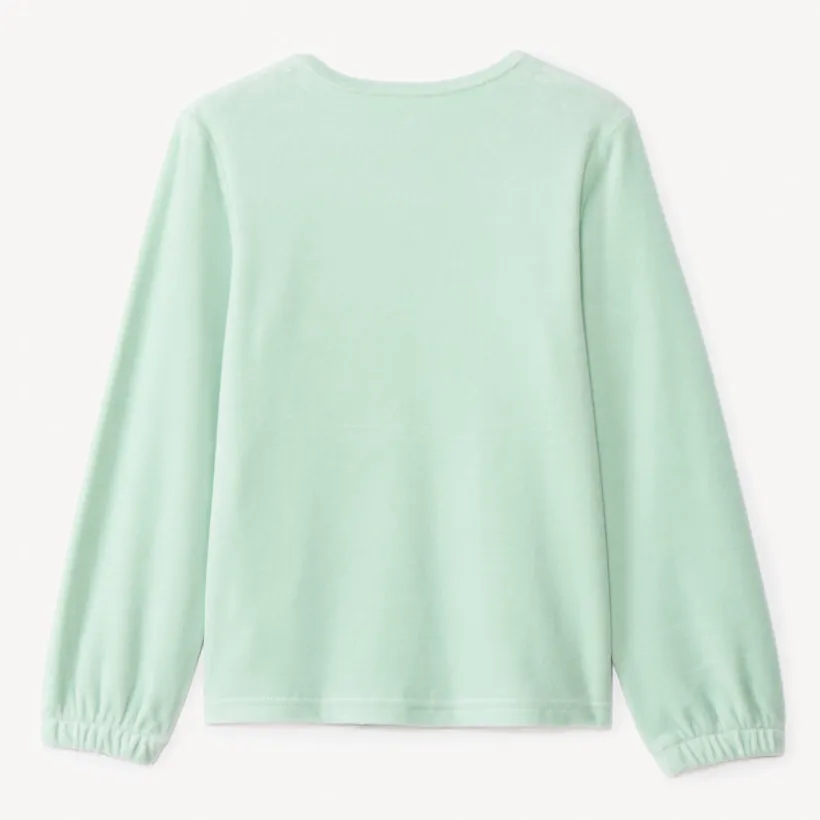 Set pyjama 2 pièces en velours cœurs fantaisies pour fille