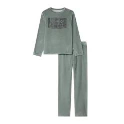 Set pyjama 2 pièces en velours fantaisie pour garçon