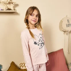 Set pyjama 2 pièces manches longues fantaisie pour fille