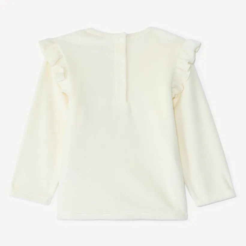 Set pyjama velours de Noël pour bébé fille avec finitions différentes selon l'âge