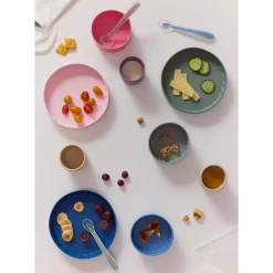 Set repas 3 pièces en silicone Origami vert