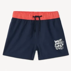 Short de bain bicolore et printé pour garçon