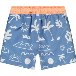 Short de bain imprimé fantaisie estival pour garçon