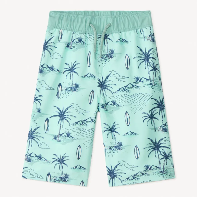 Short de bain long imprimé fantaisie pour garçon