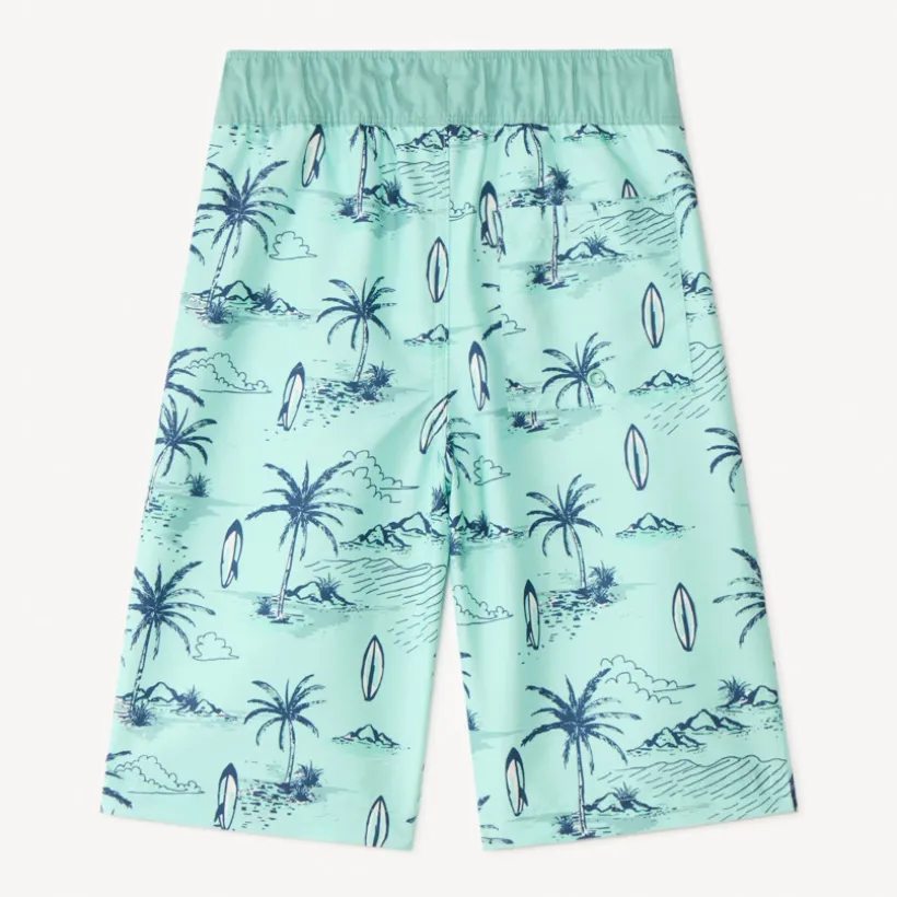 Short de bain long imprimé fantaisie pour garçon