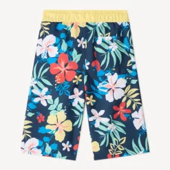 Short de bain long imprimé fleuri pour garçon