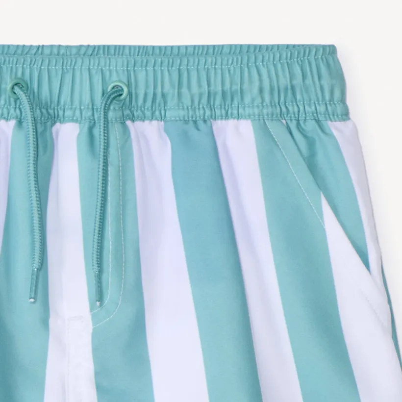 Short de bain rayé avec badge gomme pour garçon