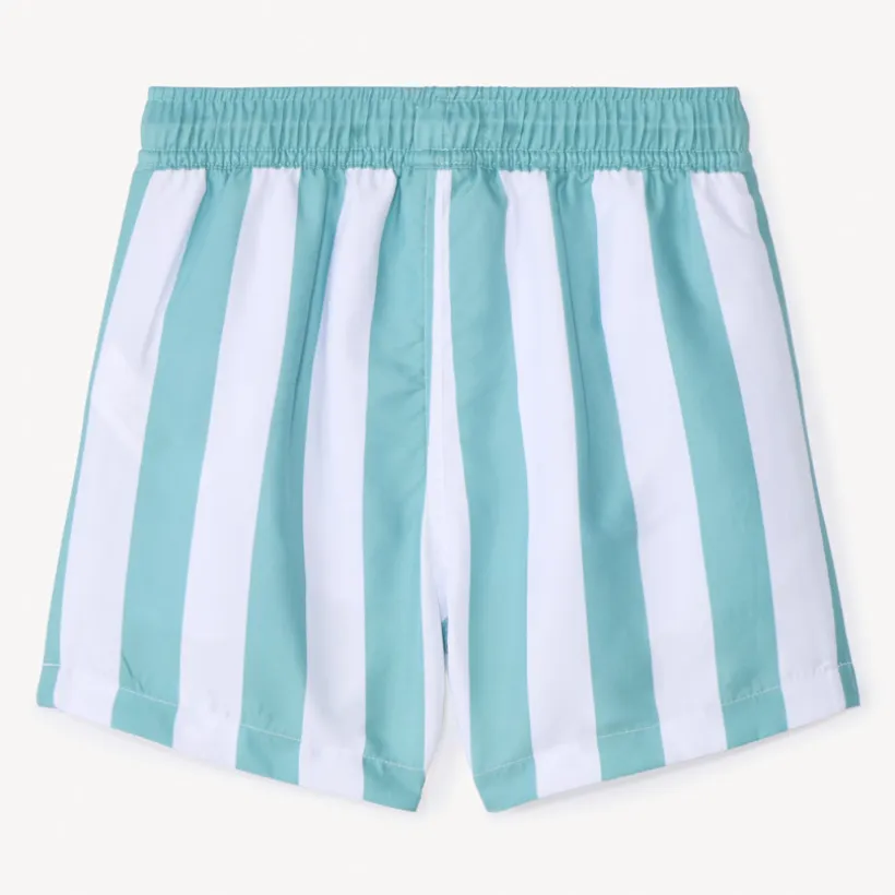 Short de bain rayé avec badge gomme pour garçon