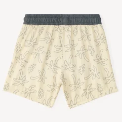 Short de bain à rayures avec imprimé palmier pour garçon