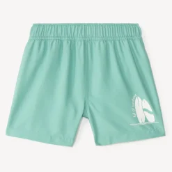 Short de bain uni print surf pour garçon