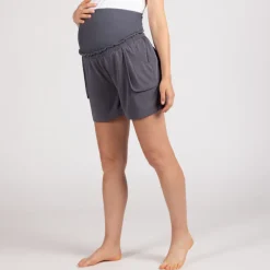 Short de grossesse uni avec bandeau haut