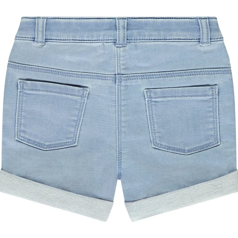 Short effet denim avec broderie fantaisie pour bébé fille