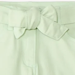 Short en jean avec détails brodés et ceinture à nouer pour fille