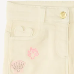 Short en jean broderie fantaisie pour bébé fille