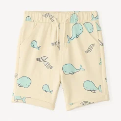 Short en maille imprimé baleine pour bébé garçon