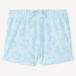 Short en maille éponge avec motifs fantaisie en relief pour bébé fille