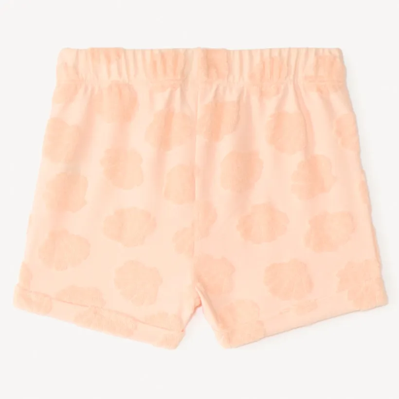 Short en maille éponge avec motifs fantaisie en relief pour bébé fille