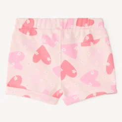 Short en molleton imprimé fantaisie pour bébé fille