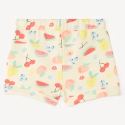 Short en molleton imprimé fantaisie pour bébé fille