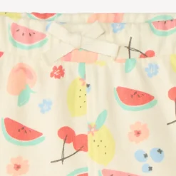 Short en molleton imprimé fantaisie pour bébé fille