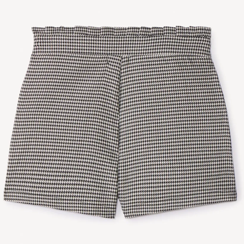 Short en pied de poule pour fille