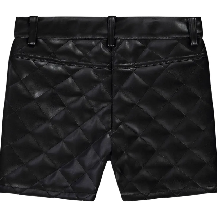 Short en similicuir effet matelassé pour fille