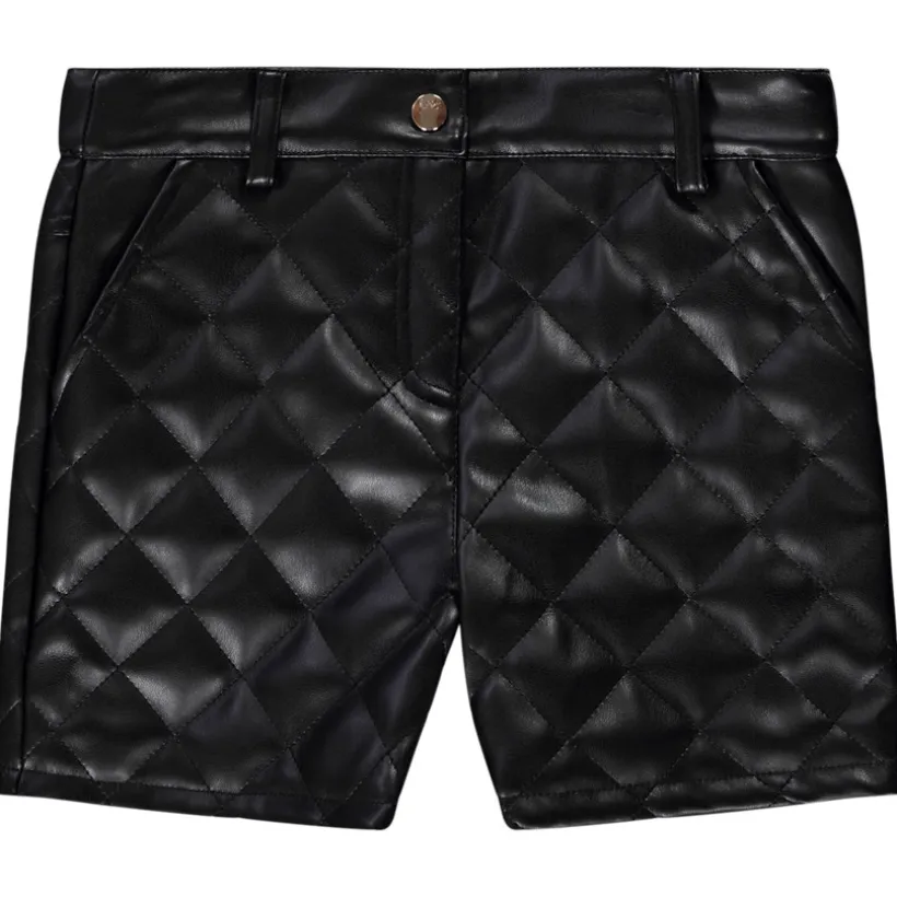 Short en similicuir effet matelassé pour fille