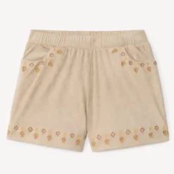 Short en suédine à broderie paisley pour fille