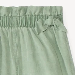 Short en tencel avec nœuds décoratifs pour fille