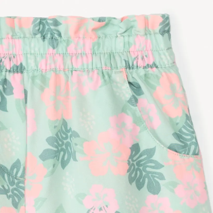Short en tissu imprimé fantaisie pour fille