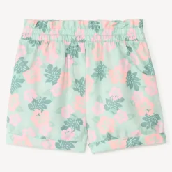 Short en tissu imprimé fantaisie pour fille