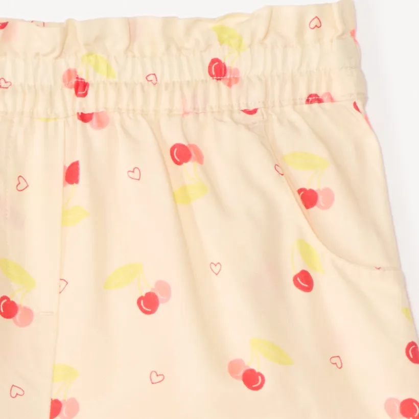 Short en tissu imprimé fantaisie pour fille