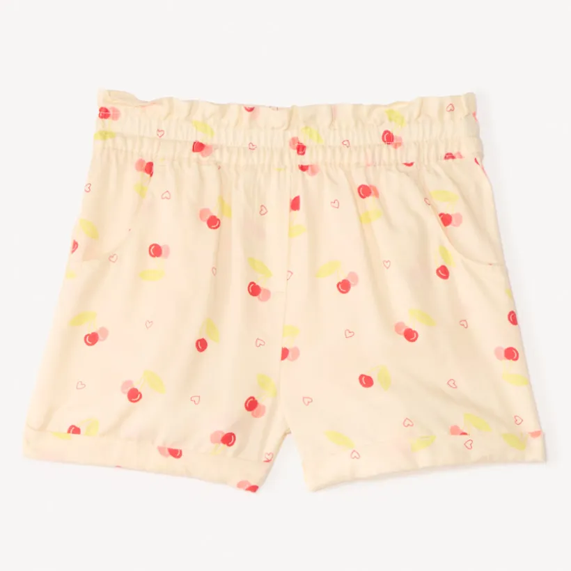 Short en tissu imprimé fantaisie pour fille