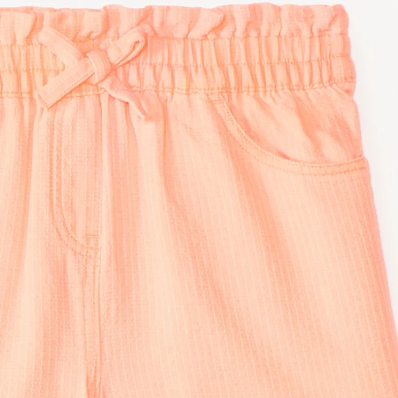 Short en toile coloris uni pour fille